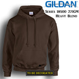 Gildan Dark Chocolate Hoodie Heavy Blend Hooded Sweat Sweater Mens