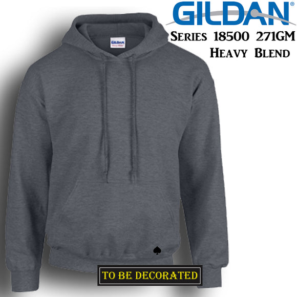 Gildan Dark Heather Hoodie Heavy Blend Hooded Sweat Sweater Mens