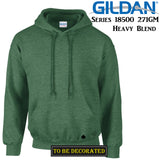 Gildan Heather Sport Dark Green Hoodie Heavy Blend Hooded Sweat Mens