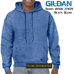 Gildan Heather Sport Royal Blue Hoodie Heavy Blend Hooded Sweat Mens