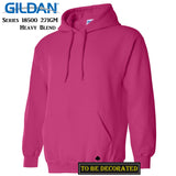 Gildan Heliconia Pink Hoodie Heavy Blend Hooded Sweat Mens Pullover