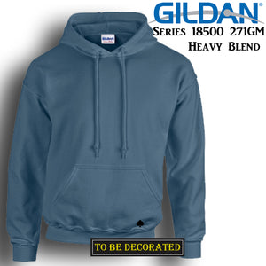 Gildan Indigo Blue Hoodie Heavy Blend Hooded Sweat Mens Pullover