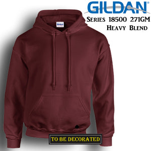 Gildan Maroon Hoodie Heavy Blend Hooded Sweat Mens Pullover
