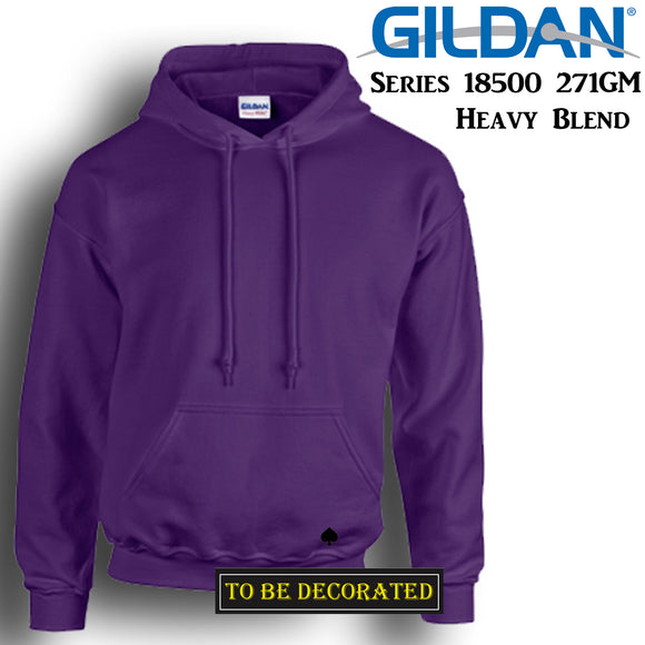 Gildan Purple Hoodie Heavy Blend Hooded Sweat Mens Pullover Shirt