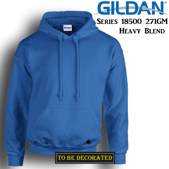 Gildan Royal Blue Hoodie Heavy Blend Hooded Sweat Mens Pullover