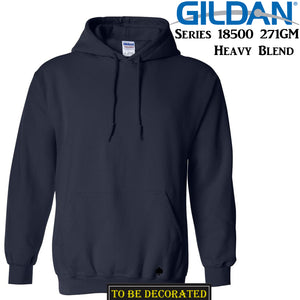 Gildan Navy Blue Hoodie Heavy Blend Basic Hooded Sweat Sweater Mens XS - 5XL