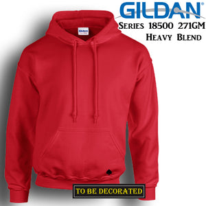 Gildan Red Hoodie Heavy Blend Basic Hooded Sweat Sweater Mens S - 3XL