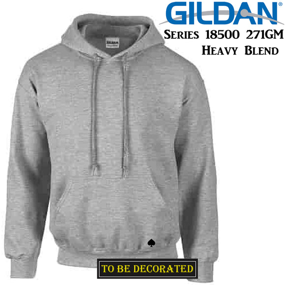 Gildan Sport Grey Hoodie Heavy Blend Basic Hooded Sweat Sweater Mens S - 5XL