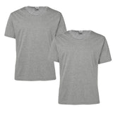2 Pack Bonds Crew Neck Tee Raglan Blank Plain Basic Mens Grey T‑shirt Top