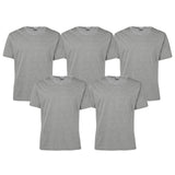 Bonds 5 Pack Crew Neck Raglan Blank Plain Basic Mens Grey T‑shirt Tee Top MB3937 GE2 Grey Marle 2