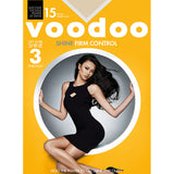 Voodoo Shine Firm Control Sheers 15 Denier Stockings Pantyhose Tights 3 Pack H30430