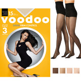 Voodoo Shine Firm Control Sheers 15 Denier Stockings Pantyhose Tights 3 Pack H30430