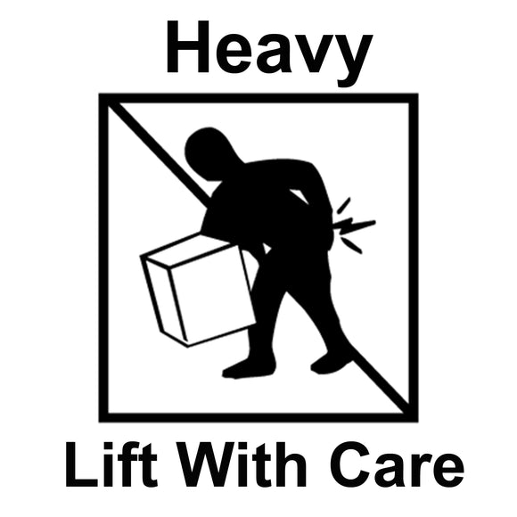 HEAVY LIFT WITH CARE Large shipping label adhesive warning mailing sticky sticker 61x49mm
