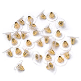 x100 Earrings gold metal plug stud stoppers findings post back backing bulk