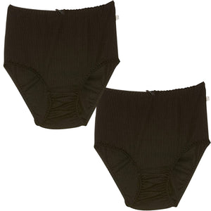 2PK Hestia Heroes Full Briefs Womens Underwear Undies Panties Black W10072 Ladies