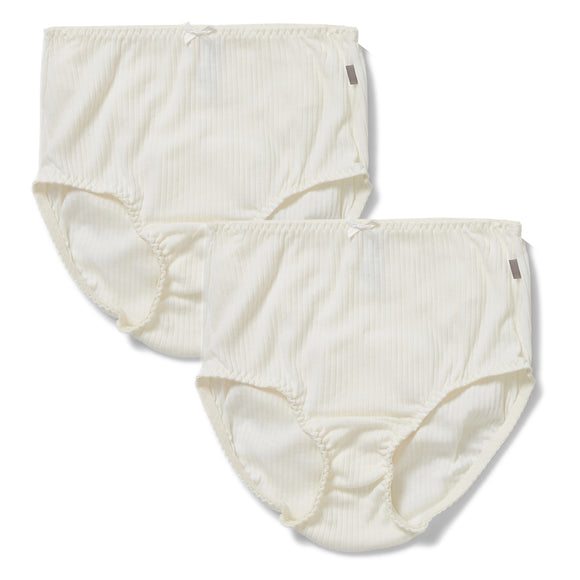 2PK Hestia Heroes Full Briefs Womens Underwear Undies Panties Cream W10072 Ladies
