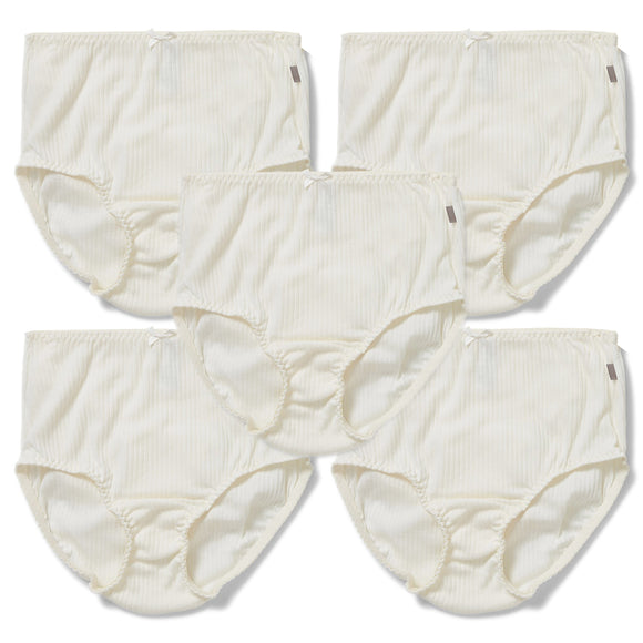 5 Pack Hestia Heroes Full Womens Underwear Undies Panties Briefs Cream W10072 Ladies
