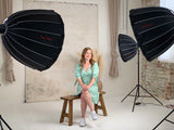 iFootage Anglerfish SL1 60DN LED Photography Spot Light Bundle Reflector Lamp