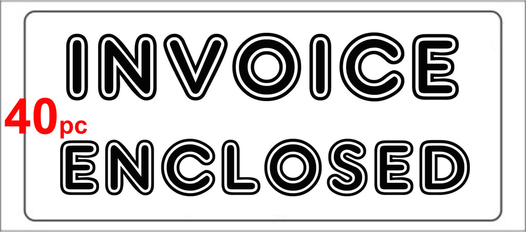 INVOICE ENCLOSED shipping label adhesive warning mailing sticky sticke ...