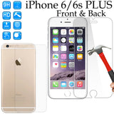 9H Tempered Glass screen protector Apple iPhone 6 6s PLUS front + Anti-scratch back