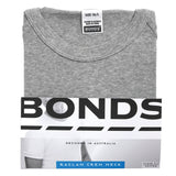 2 Pack Bonds Crew Neck Tee Raglan Blank Plain Basic Mens Grey T‑shirt Top