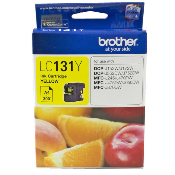 GENUINE Original Brother LC131Y Yellow Ink Cartridge Toner