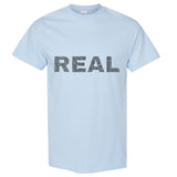 Real Fake Black Text Art Silhouette 3D Art Men T Shirt Tee Top