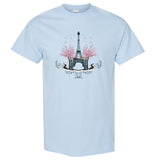 Eiffel Tower Paris France Europe Romantic City Art Men T Shirt Tee Top