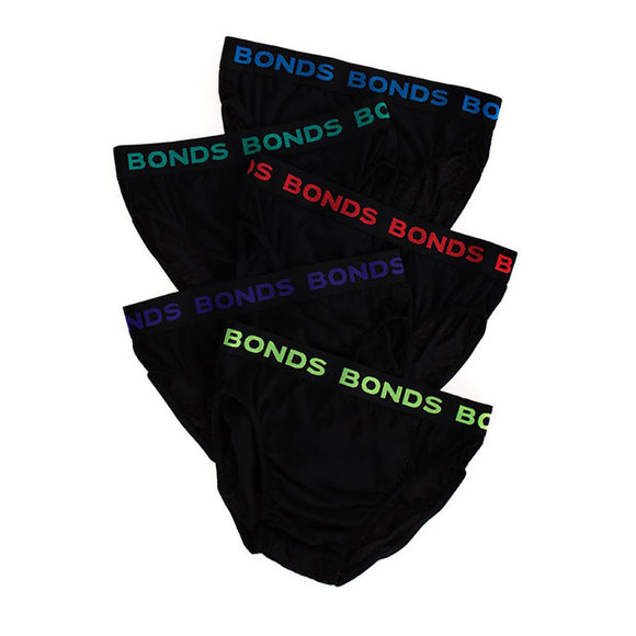 Bonds 5 Pack Mens Assorted Black Cotton Hipster Briefs Comfy Undies Underwear M8DM5T 39K