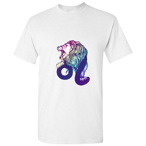 Leo Lion Roar Zodiac Horoscope Astrological White Ladies Women T Shirt Tee Top