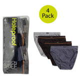 Holeproof 4 Pack Bulk Cotton Tunnel Mens Briefs Undies Underwear Grey Black MZHU4A 35K Pack 35