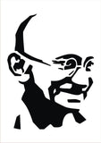 Mahatma Gandhi Hindi Indian Mens Long Sleeve T-Shirt White Basic Tee Top