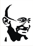 Mahatma Gandhi Indian Hero Silhouette White Men T Shirt Tee Top