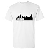 Chicago City Illinois USA America Skyscraper Art Men T Shirt Tee Top