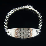 18k white Gold plated with crystals elegant bangle bracelet
