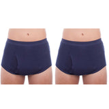 2 Pack Holeproof Bell's Double Seat Mens Brief Undies Underwear Navy Blue M1789