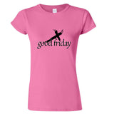 Easter Good Friday Unique Jesus Christian God Cross Ladies Women T Shirt Tee Top