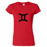 Gemini 2 Zodiac Horoscope Astrological Symbol Sign Ladies Women T Shirt Tee Top