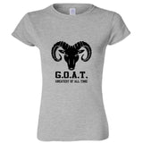 GOAT Greatest Of All Time Bighorn Sheep Head Ladies Women T Shirt Tee Top