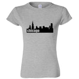 Chicago City Illinois USA America Skyscraper Art Ladies Women T Shirt Tee Top