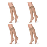 48 Pairs Razzamatazz Sheer Knee-Hi Natural Beige Pantyhose Socks H80042 Bulk