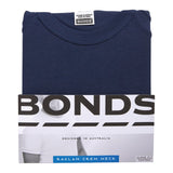 Bonds Crew Round Neck Raglan Blank Plain Basic Mens Navy Blue T‑shirt Tee Top MB3937 NV2 Navy