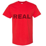 Real Fake Black Text Art Silhouette 3D Art Men T Shirt Tee Top