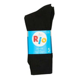 10 Pair Rio Active Crew Cotton Rich Mens Business Sports Black Socks Bulk S7266W