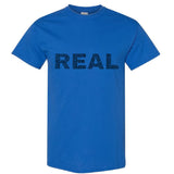 Real Fake Black Text Art Silhouette 3D Art Men T Shirt Tee Top