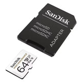 SanDisk High Endurance 64GB UHS Speed Class 3 microSDXC Memory Card with Adapter