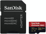 SanDisk Extreme PRO 32GB C10 MicroSDHC 100MB/s Micro SD Memory Card with Adaptor