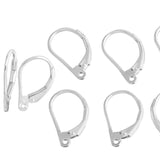 10pcs Earrings Silver Hypoallergenic Backing Leverback Ear Hooks Clasp Findings