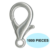 1000pcs Silver Necklace Bracelet Keyring Swivel Parrot Lobster Clasp Hooks Clips Findings