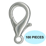 100pcs Silver Necklace Bracelet Keyring Swivel Parrot Lobster Clasp Hooks Clips Findings